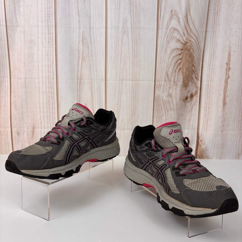 ASICS Womens Gel-Venture 6 Athletic Trail Leather Hiking Running Shoes Gray 11 - Picture 4 of 15